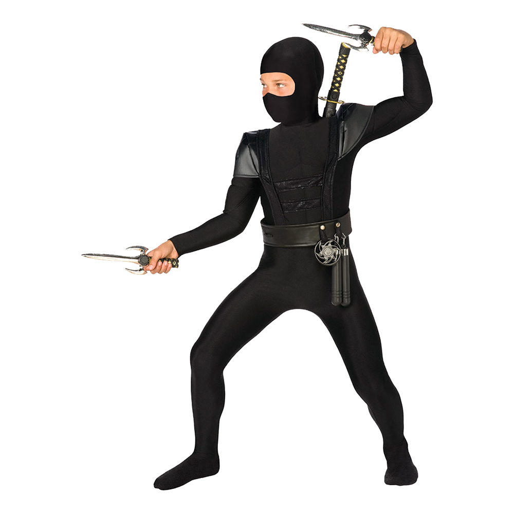 Ninja Bodysuit Barn Maskeraddräkt - Large