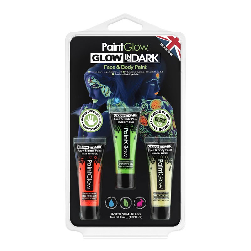 PaintGlow Självlysande Hudfärg UV Neon Kit