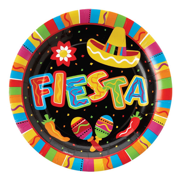 Papperstallrikar Fiesta - 8-pack