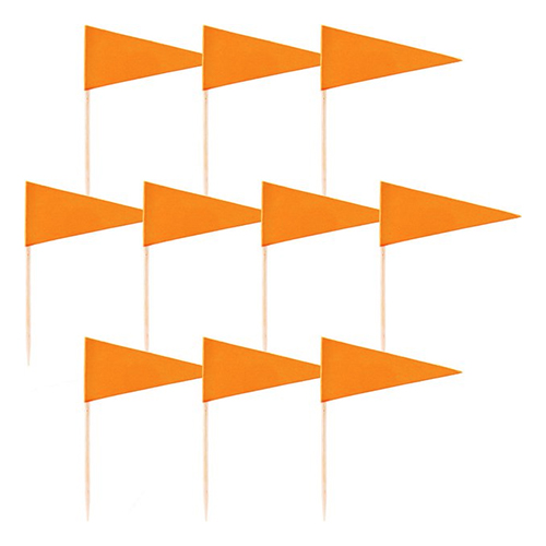 Partypicks Orangea Flaggor - 36-pack