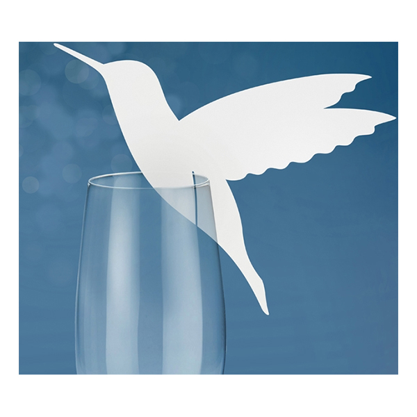 Placeringskort Glas Kolibri - 10-pack
