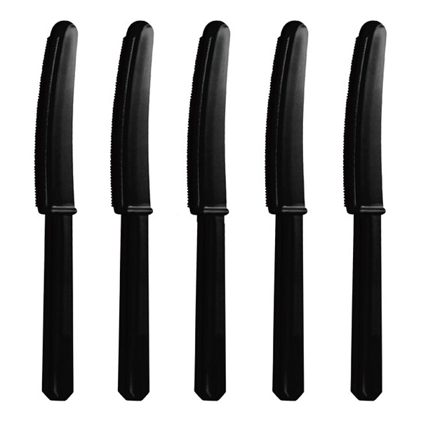 Plastknivar Svarta - 20-pack