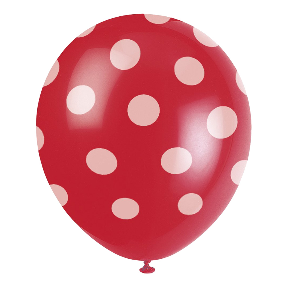 Prickiga Ballonger Röda - 6-pack