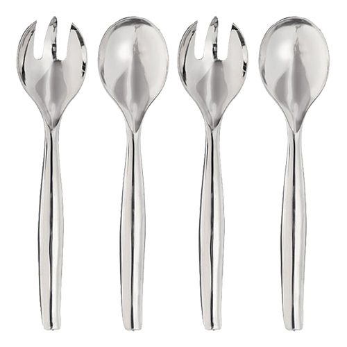 Salladsbestick i Plast Silver - 6-pack