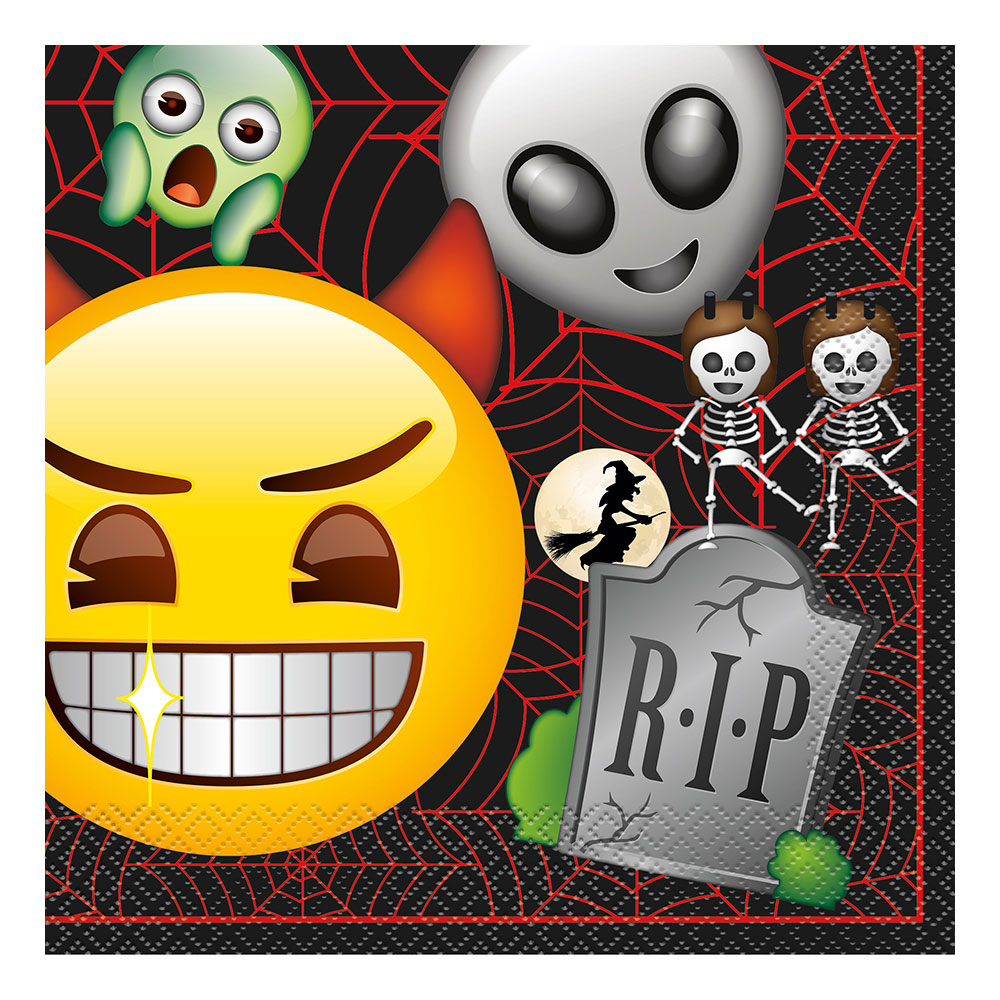 Servetter Emoji Halloween - 16-pack