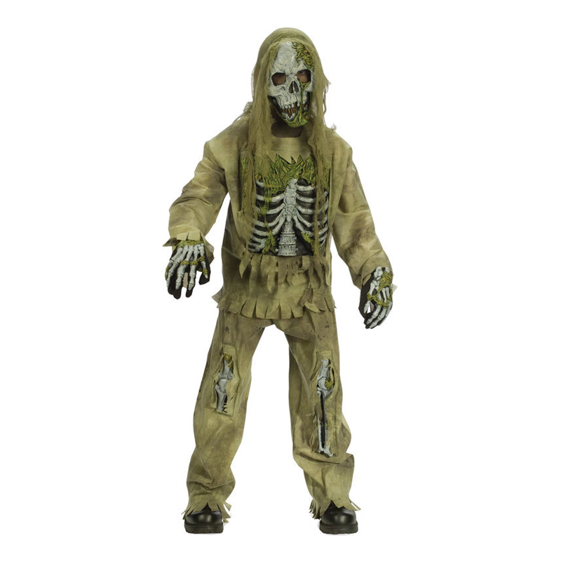 Skelett Zombie Barn Maskeraddräkt - Large