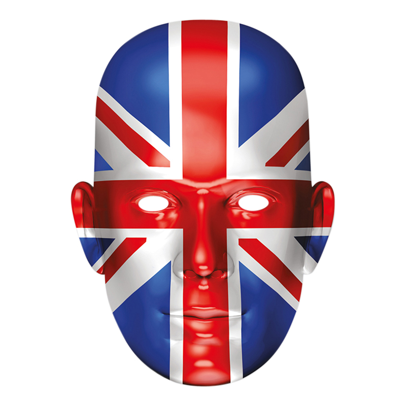 Storbritanniens Flagga Pappmask