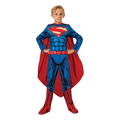 Superman New Barn Maskeraddräkt Budget - Large