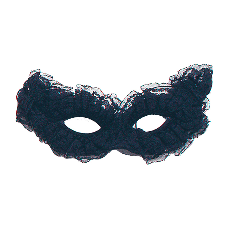 Svart Venetiansk Carnivalmask - One size