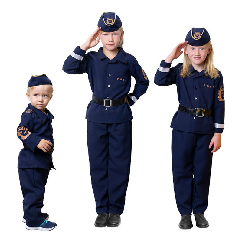 Svensk Polis Barn Maskeraddräkt - Small