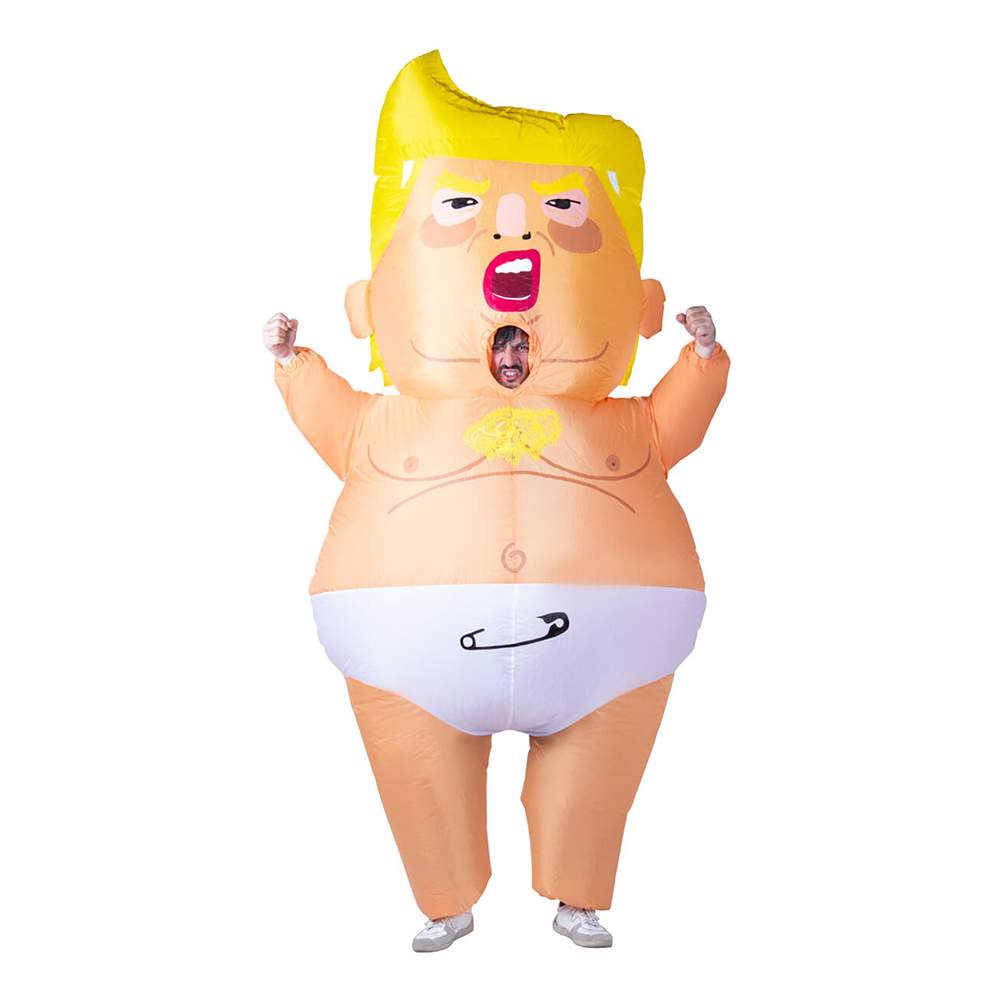 Uppblåsbar Baby Trump Maskeraddräkt - One size