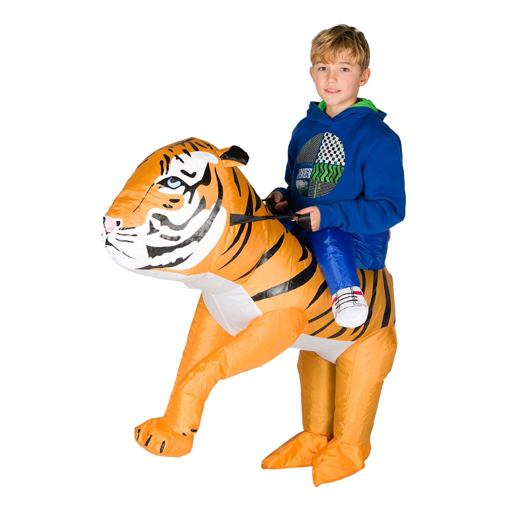 Uppblåsbar Tiger Barn Maskeraddräkt - One size
